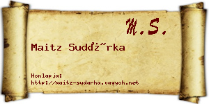 Maitz Sudárka névjegykártya